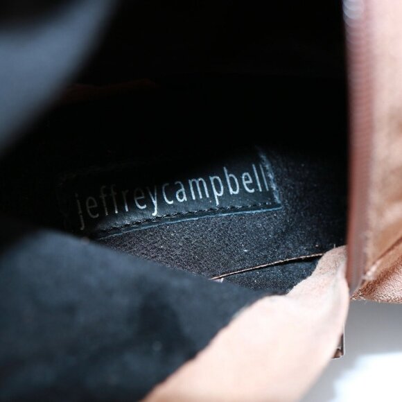 Jeffrey Campbell Womens Ryding Boot Size 6 OTK TAn Cognac Suede Block Heel Comfy - Picture 10 of 12
